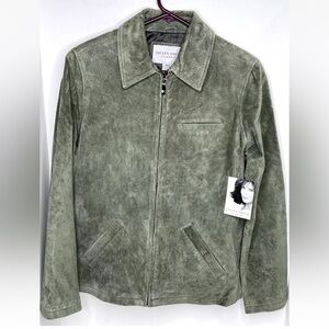 Jaclyn Smith Classic Suede Leather Jacket Women's Small Green